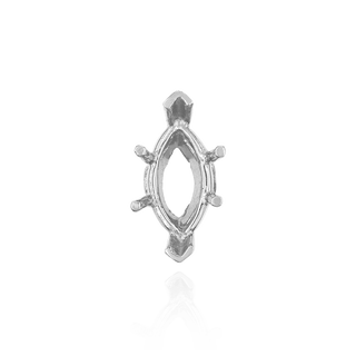 V-End Marquise Shape Heavy Basket Settings in Sterling Silver (5.00 x 3.00 mm - 20.00 x 10.00 mm)