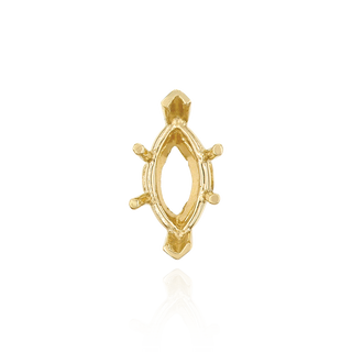 V-End Marquise Shape Heavy Basket Settings in 14K Gold (5.00 x 3.00 mm - 20.00 x 10.00 mm)