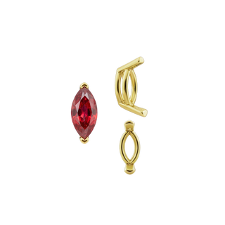 V-End Marquise Shape Wire Basket Settings in 14K Gold (3.50 x 1.50 mm - 20.00 x 10.00 mm)