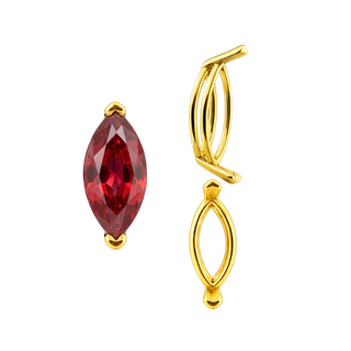 V-End Marquise Shape Wire Basket Settings in 14K Gold (3.50 x 1.50 mm - 20.00 x 10.00 mm)