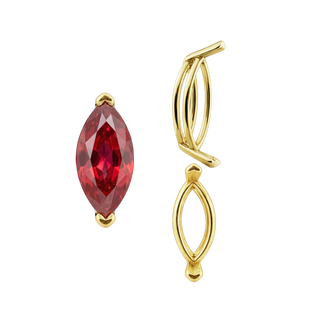 V-End Marquise Shape Wire Basket Settings in 14K Gold (3.50 x 1.50 mm - 20.00 x 10.00 mm)