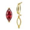 V-End Marquise Shape Wire Basket Settings in 14K Gold (3.50 x 1.50 mm - 20.00 x 10.00 mm)