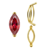 V-End Marquise Shape Wire Basket Settings in 14K Gold (3.50 x 1.50 mm - 20.00 x 10.00 mm)
