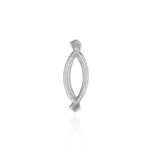 V-End Marquise Shape Wire Basket Settings in Sterling Silver (3.50 x 1.50 mm - 20.00 x 10.00 mm)