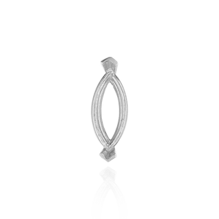 V-End Marquise Shape Wire Basket Settings in Sterling Silver (3.50 x 1.50 mm - 20.00 x 10.00 mm)