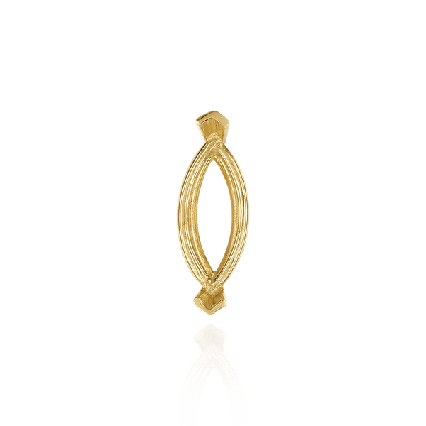 V-End Marquise Shape Wire Basket Settings in 14K Gold (3.50 x 1.50 mm - 20.00 x 10.00 mm)