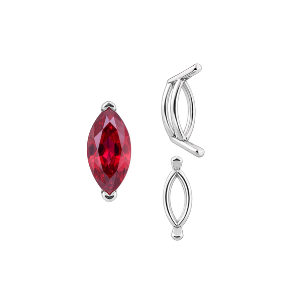 V-End Marquise Shape Wire Basket Settings in 14K Gold (3.50 x 1.50 mm - 20.00 x 10.00 mm)