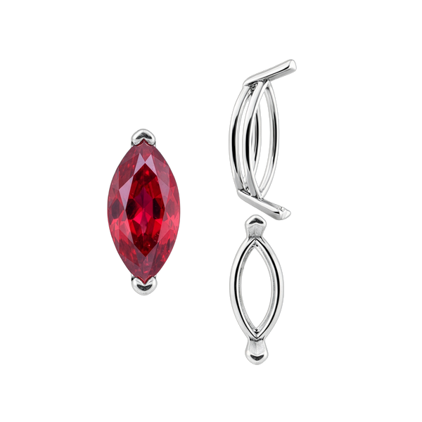 V-End Marquise Shape Wire Basket Settings in 14K Gold (3.50 x 1.50 mm - 20.00 x 10.00 mm)