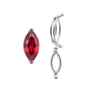 V-End Marquise Shape Wire Basket Settings in Sterling Silver (3.50 x 1.50 mm - 20.00 x 10.00 mm)