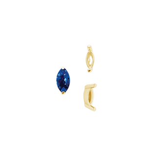 Two Prong Marquise Shape Single Base Settings in 14K Gold (3.00 x 1.75 mm - 12.00 x 6.00 mm)