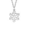 Snowflake Necklace in Sterling Silver (20 x 13 mm)