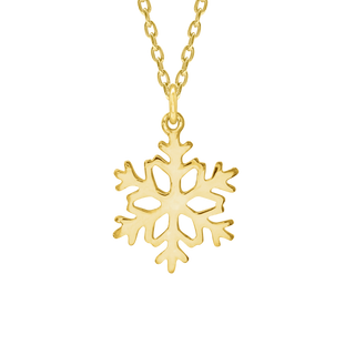 Snowflake Necklace in Sterling Silver (20 x 13 mm)