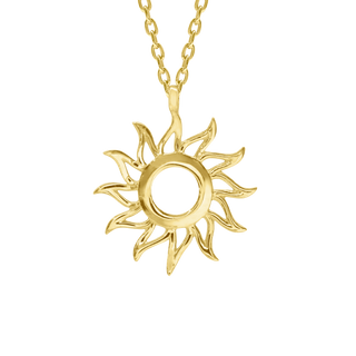 Sun Necklace in Sterling Silver (17 x 14 mm)