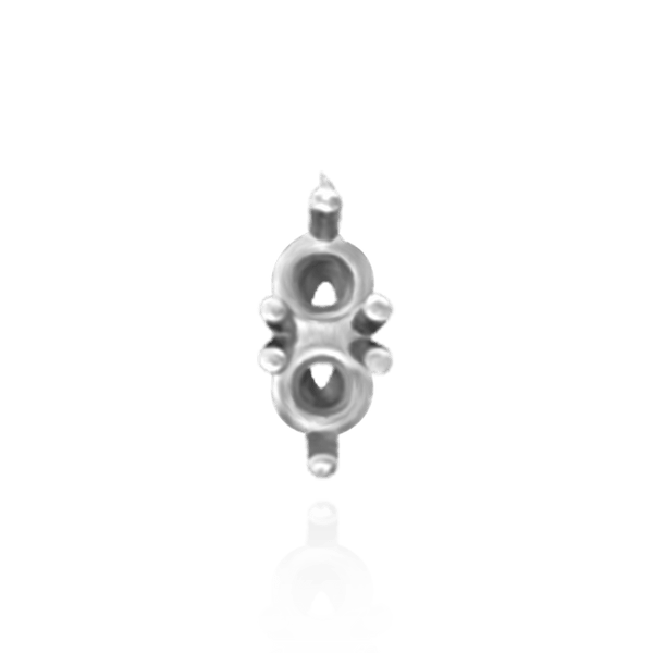 Marquise Shape Illusion Settings for Two Round Stones (2 x 2.00 mm - 2 x 3.00 mm)