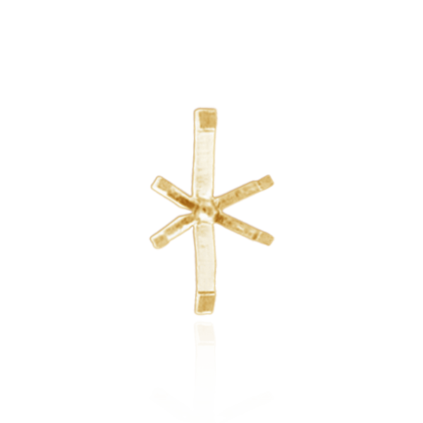 Six Prong Marquise Shape Tiffany Settings With Peg in 14K Gold (4.25 x 1.75 mm - 17.00 x 9.00 mm)