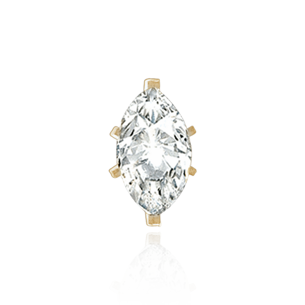 Six Prong Marquise Shape Tiffany Settings With Peg in 14K Gold (4.25 x 1.75 mm - 17.00 x 9.00 mm)