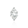Six Prong Marquise Shape Tiffany Settings With Peg in 18K White Gold (5.00 x 2.25 mm - 13.00 x 6.00 mm)