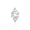 Six Prong Marquise Shape Tiffany Settings With Peg in 18K White Gold (5.00 x 2.25 mm - 13.00 x 6.00 mm)