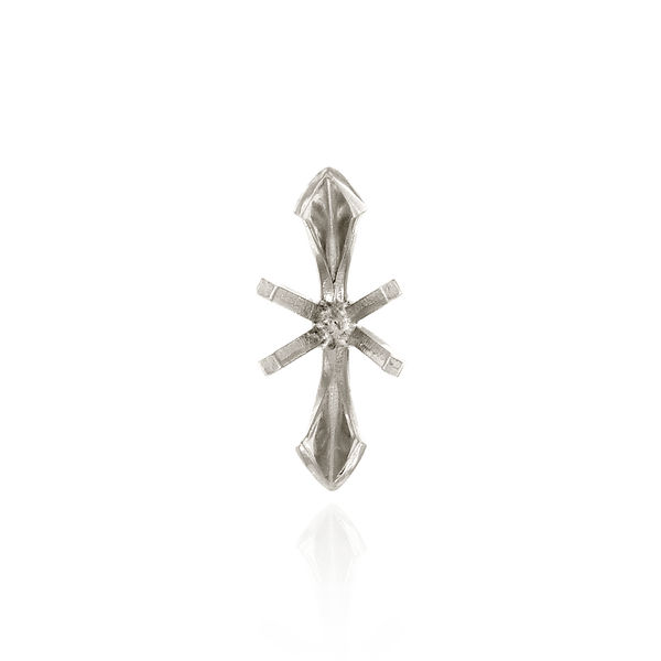 V-End Marquise Shape Tiffany Settings With Peg in 14K Gold (6.00 x 3.00 mm - 10.50 x 5.00 mm)