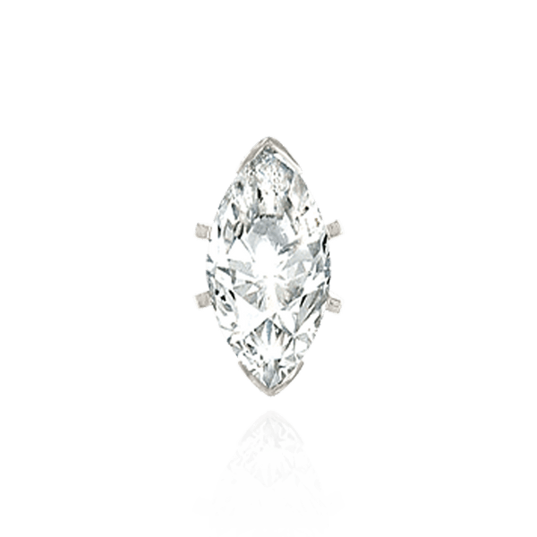 V-End Marquise Shape Tiffany Settings With Peg in 14K Gold (6.00 x 3.00 mm - 10.50 x 5.00 mm)