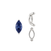 V-End Marquise Shape Single Base Settings in Sterling Silver (3.50 x 1.50 mm - 13.00 x 7.00 mm)
