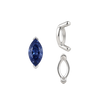 V-End Marquise Shape Single Base Settings in Sterling Silver (3.50 x 1.50 mm - 13.00 x 7.00 mm)