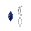 V-End Marquise Shape Single Base Settings in Sterling Silver (3.50 x 1.50 mm - 13.00 x 7.00 mm)