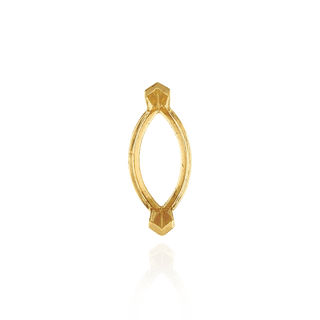 V-End Marquise Shape Single Base Settings in Sterling Silver (3.50 x 1.50 mm - 14.00 x 7.00 mm)