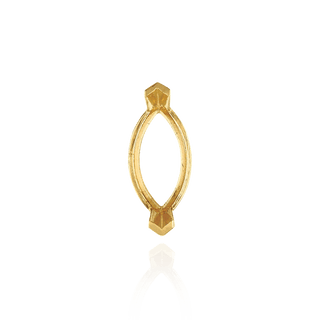 V-End Marquise Shape Single Base Settings in 14K Gold (3.50 x 1.50 mm - 14.00 x 7.00 mm)