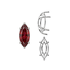 Six Prong Marquise Shape Tapered Base Wire Basket Settings in Sterling Silver (4.25 x 1.75 mm - 21.00 x 10.50 mm)