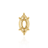 Six Prong Marquise Shape Tapered Base Wire Basket Settings in 14K Gold (4.25 x 1.75 mm - 21.00 x 10.50 mm)