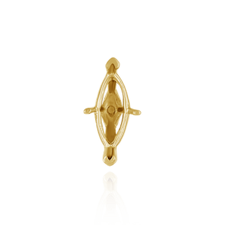 V-End Marquise Shape Solitaire Settings With Peg in 14K Gold (5.50 x 2.75 mm - 15.00 x 7.00 mm)