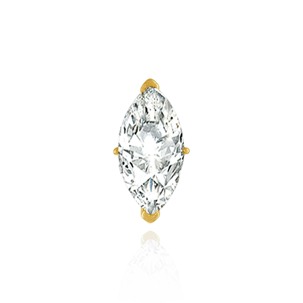 V-End Marquise Shape Solitaire Settings With Peg in 14K Gold (5.50 x 2.75 mm - 15.00 x 7.00 mm)