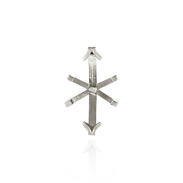 V-End Marquise Shape Tiffany Settings with Peg in 14K Gold (6.00 x 3.00 mm - 14.75 x 7.25 mm)