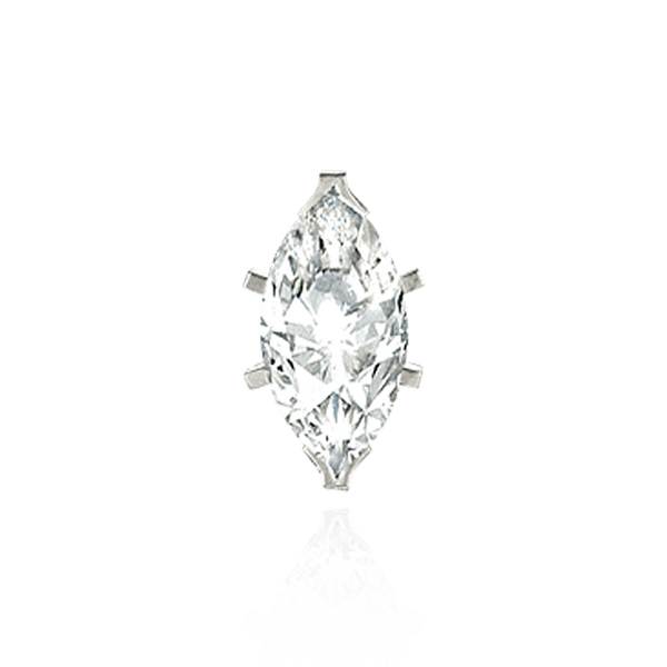 V-End Marquise Shape Tiffany Settings with Peg in 14K Gold (6.00 x 3.00 mm - 14.75 x 7.25 mm)