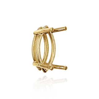 Four Prong Marquise Shape Wire Basket Settings in 18K Gold (4.75 x 2.25 mm - 16.00 x 8.00 mm)