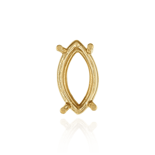 Four Prong Marquise Shape Wire Basket Settings in 18K Gold (4.25 x 1.75 mm - 16.00 x 8.00 mm)