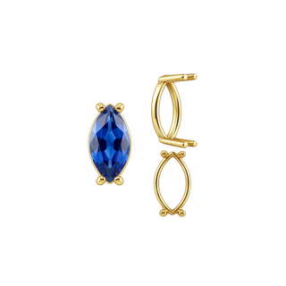 Four Prong Marquise Shape Single Base Settings in 14K Gold (6.00 x 3.00 mm - 14.00 x 7.00 mm)