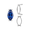Four Prong Marquise Shape Single Base Settings in Sterling Silver (6.00 x 3.00 mm - 20.00 x 10.00 mm)