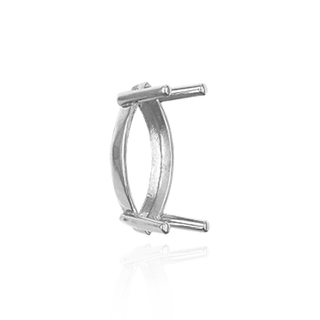 Four Prong Marquise Shape Single Base Settings in Sterling Silver (6.00 x 3.00 mm - 20.00 x 10.00 mm)