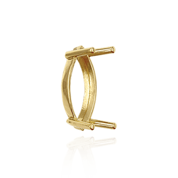 Four Prong Marquise Shape Single Base Settings in 14K Gold (6.00 x 3.00 mm - 20.00 x 10.00 mm)