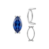 Four Prong Marquise Shape Single Base Settings in Sterling Silver (6.00 x 3.00 mm - 20.00 x 10.00 mm)