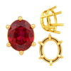 Six Prong Oval Basket Settings in 14K Gold (5.00 x 3.00 mm - 22.00 x 16.00 mm)