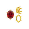 Six Prong Oval Basket Settings in 14K Gold (5.00 x 3.00 mm - 22.00 x 16.00 mm)