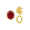 Six Prong Oval Basket Settings in 14K Gold (5.00 x 3.00 mm - 22.00 x 16.00 mm)