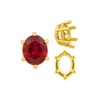 Six Prong Oval Basket Settings in 14K Gold (5.00 x 3.00 mm - 22.00 x 16.00 mm)