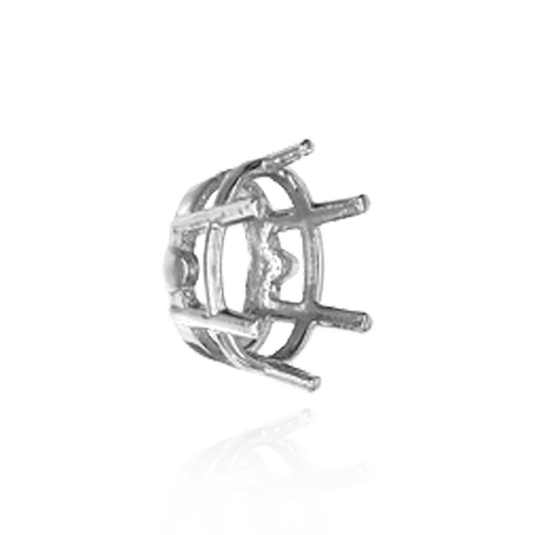 Six Prong Oval Basket Settings in 14K Gold (5.00 x 3.00 mm - 22.00 x 16.00 mm)