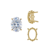 Four Prong Oval Filigree Settings in 14K Gold (5.00 x 3.00 mm - 20.00 x 15.00 mm)