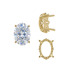 Four Prong Oval Filigree Settings in 14K Gold (5.00 x 3.00 mm - 20.00 x 15.00 mm)