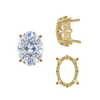 Four Prong Oval Filigree Settings in 14K Gold (5.00 x 3.00 mm - 20.00 x 15.00 mm)